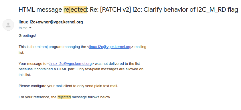 Diagram showing Rejection